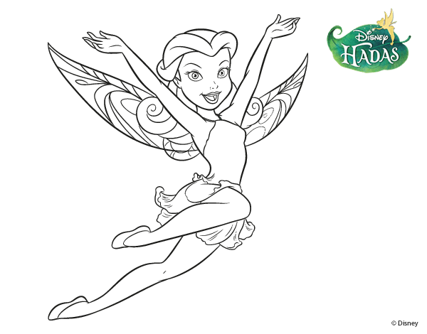 Dibujo de Hadas Disney - Rosetta para Colorear - Dibujos.net Dibujo de Hadas Disney - Rosetta para Colorear - Dibujos.net