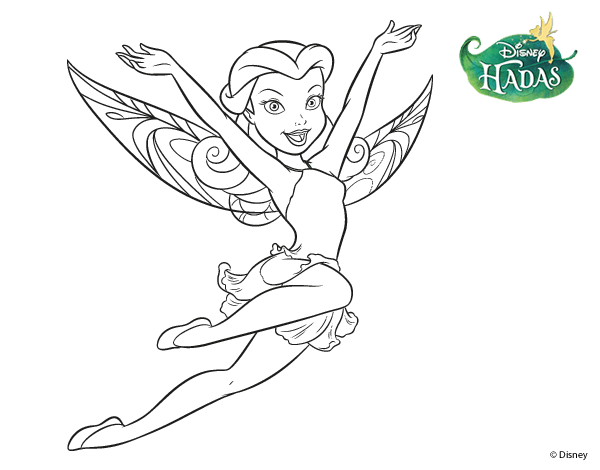 Dibujo de Hadas Disney - Rosetta para Colorear - Dibujos.net