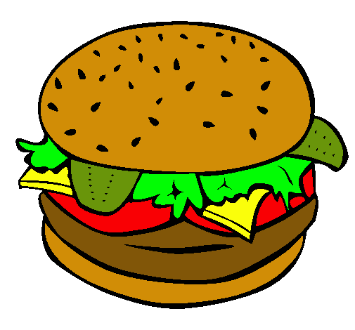 Dibujo de Hamburguesa completa pintado por Hamburgesa en Dibujos ... Dibujo de Hamburguesa completa pintado por Hamburgesa en Dibujos ...