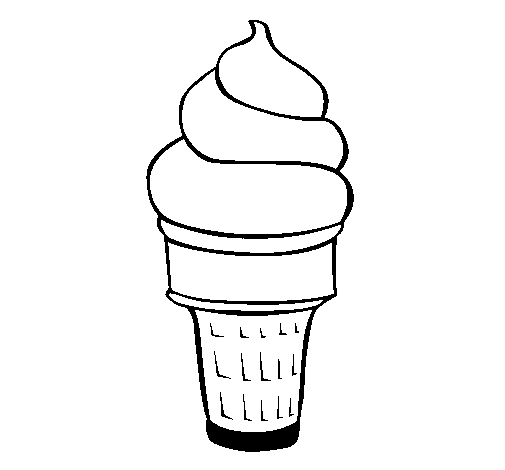 Dibujo de Helado blando para Colorear - Dibujos.net Dibujo de Helado blando para Colorear - Dibujos.net