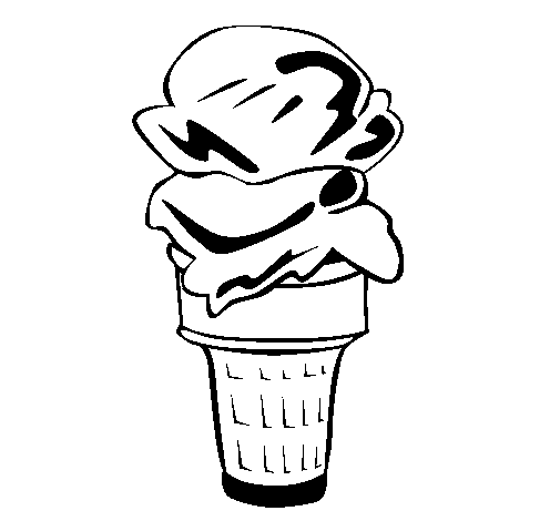 Dibujo de Helado para Colorear - Dibujos.net Dibujo de Helado para Colorear - Dibujos.net