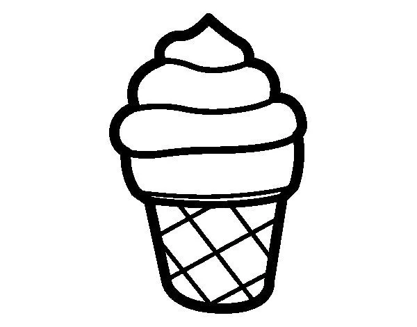 Dibujo de Helado dulce para Colorear - Dibujos.net Dibujo de Helado dulce para Colorear - Dibujos.net