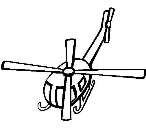 Dibujo de Helicóptero V para Colorear - Dibujos.net
