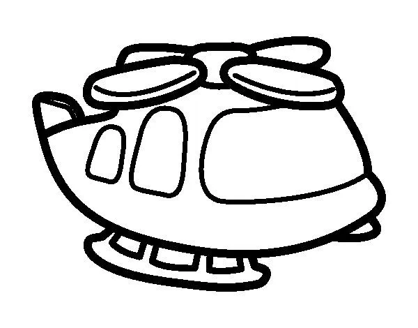 Dibujo de Helicóptero grande para Colorear - Dibujos.net