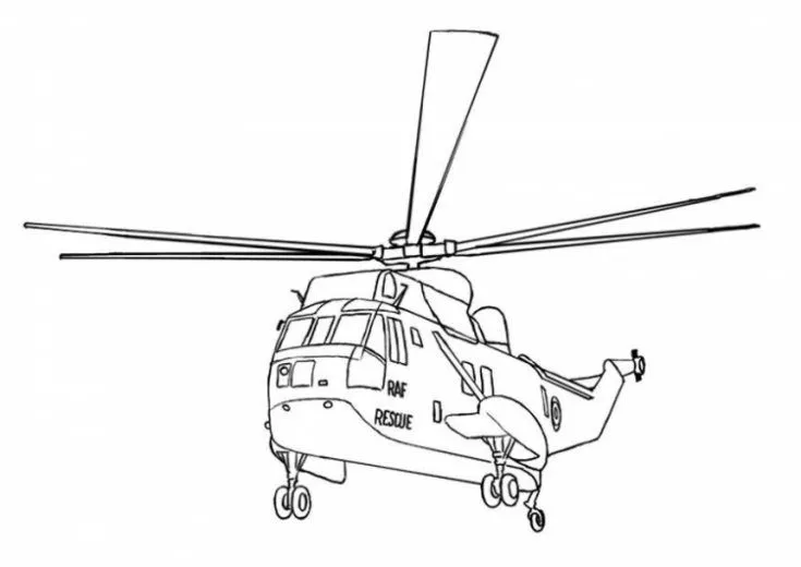 Dibujo de Helicóptero de rescate para colorear. Dibujos infantiles ...