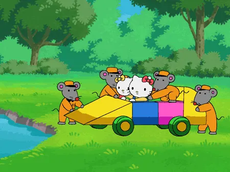 Dibujo Hello Kitty coche - Dibujos HELLO KITTY Dibujo Hello Kitty coche - Dibujos HELLO KITTY