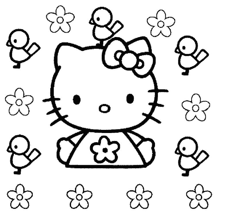 Dibujo Hello Kitty para colorear y pintar Hello Kitty OjoconelArte ...