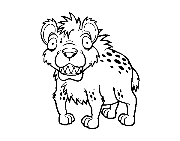 Dibujo de Hiena manchada para Colorear - Dibujos.net Dibujo de Hiena manchada para Colorear - Dibujos.net