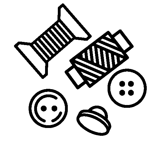 Dibujo de Hilos y botones para Colorear - Dibujos.net Dibujo de Hilos y botones para Colorear - Dibujos.net