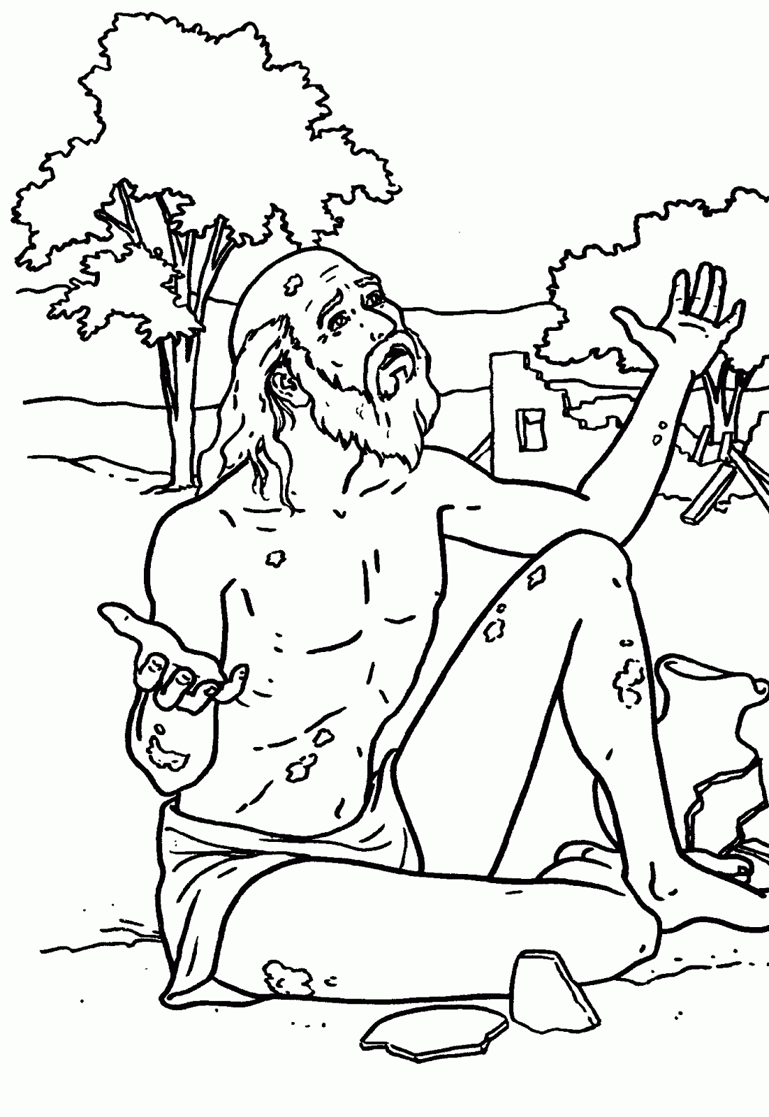 Dibujo de La Historia de Job para imprimir y colorear ~ Dibujos ...