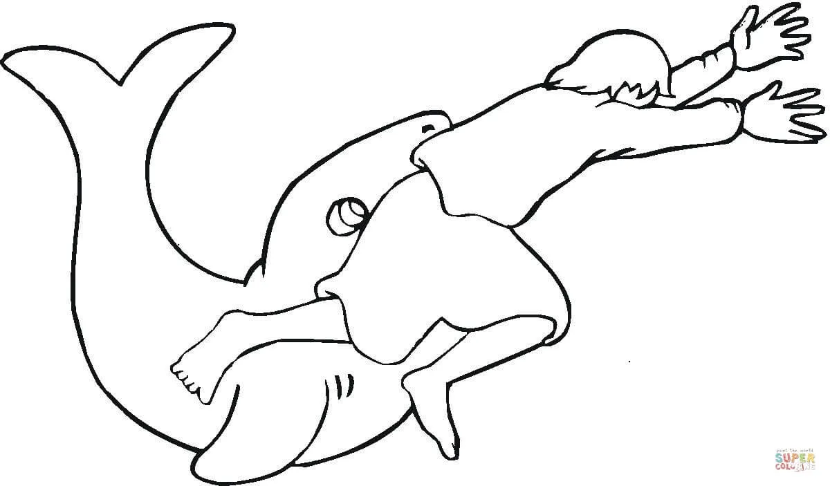 Dibujo de La Historia de Jonás y la Ballena para colorear | Dibujos para colorear imprimir gratis Dibujo de La Historia de Jonás y la Ballena para colorear | Dibujos para colorear imprimir gratis