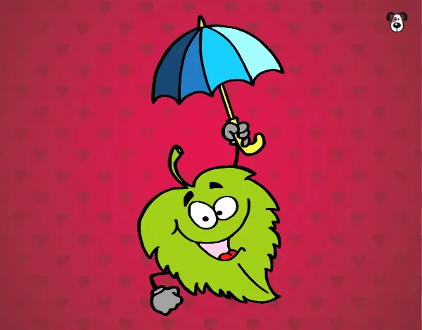 Dibujo de Hoja con paraguas pintado por Filippo en Dibujos.net el ...