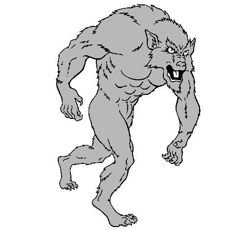 Dibujo de Hombre lobo pintado por Malo hombre lob en Dibujos.net ...