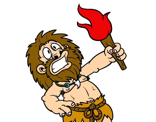 Dibujo de hombre primitivo crea fuego pintado por Aylu2339 en ... Dibujo de hombre primitivo crea fuego pintado por Aylu2339 en ...