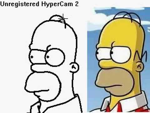 dibujo de homero en paint - YouTube