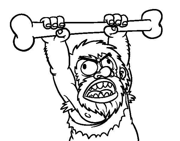 Dibujo de Homo sapiens enfadado para Colorear - Dibujos.net