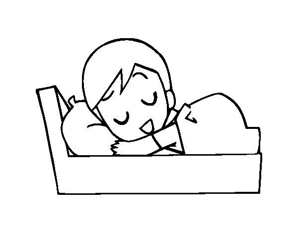 Dibujo de Hora de ir a dormir para Colorear - Dibujos.net Dibujo de Hora de ir a dormir para Colorear - Dibujos.net