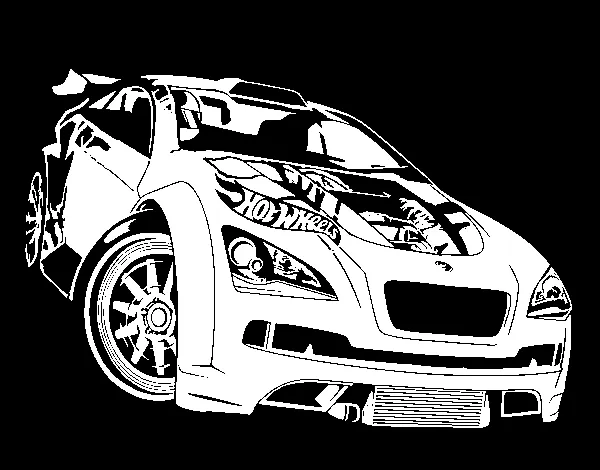 Dibujo de Hot Wheels Megane Trophy para Colorear Dibujo de Hot Wheels Megane Trophy para Colorear