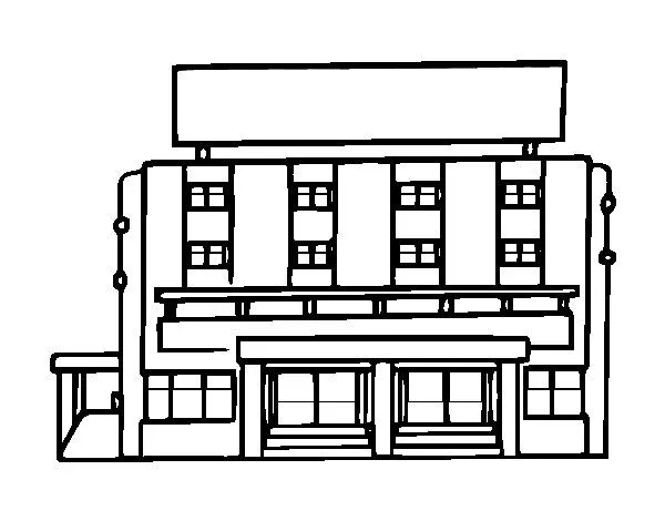 Dibujo de Hotel para Colorear - Dibujos.net Dibujo de Hotel para Colorear - Dibujos.net