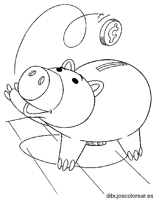 Dibujo de una hucha | Dibujos para Colorear Dibujo de una hucha | Dibujos para Colorear