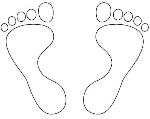 Imagenes de huellas de pies para colorear - Imagui