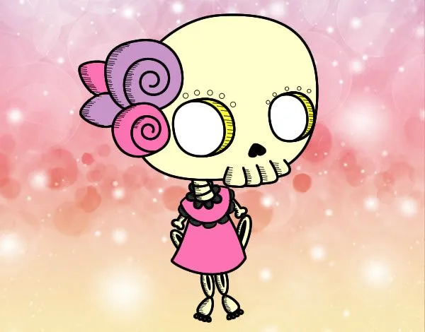 Dibujo de Huesitos girl pintado por Samantuqui en Dibujos.net el ... Dibujo de Huesitos girl pintado por Samantuqui en Dibujos.net el ...