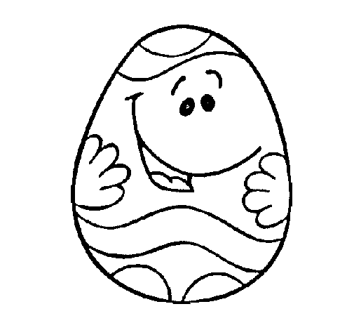 Dibujo de Huevo de pascua feliz para Colorear - Dibujos.net Dibujo de Huevo de pascua feliz para Colorear - Dibujos.net