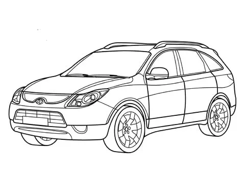 Dibujo de Hyundai Veracruz para colorear | Dibujos para colorear ...
