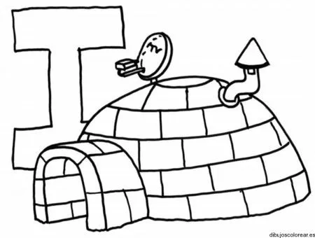 Dibujo iglu para colorear - Imagui