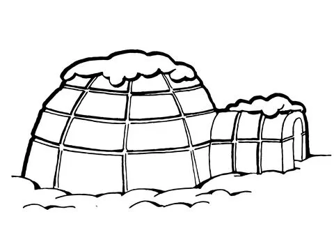 Dibujo de Iglú Nevado para colorear | Dibujos para colorear ... Dibujo de Iglú Nevado para colorear | Dibujos para colorear ...
