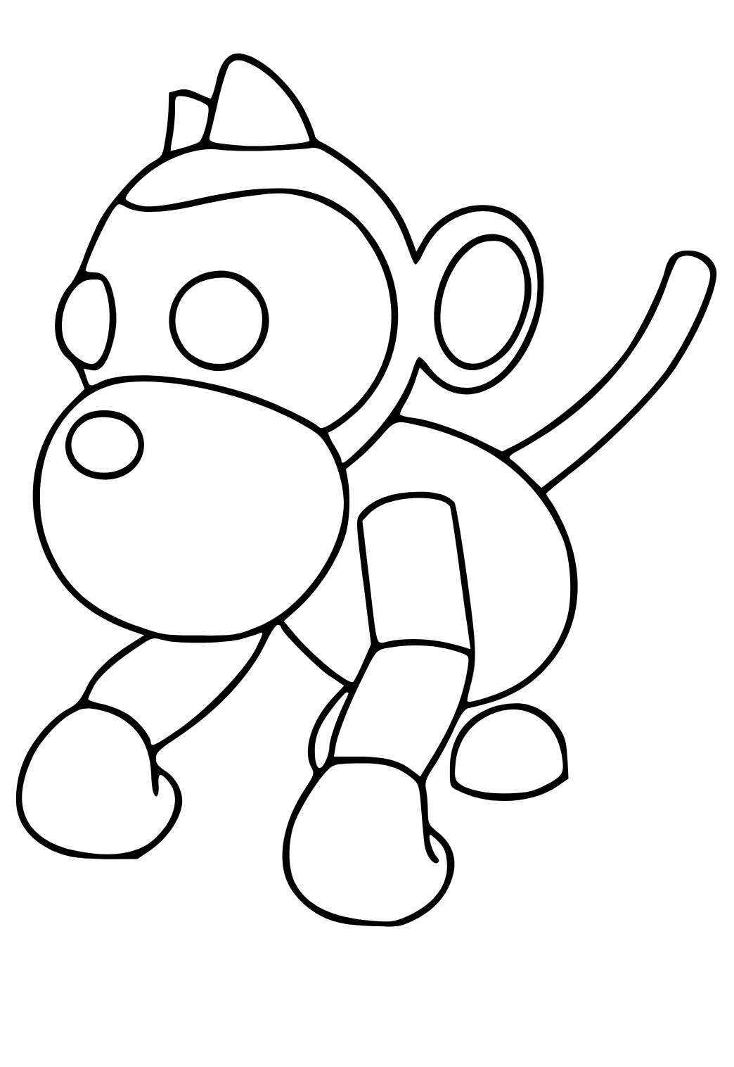 Dibujo e Imagen Adoptarme Mono para Colorear y Imprimir Gratis para Adultos y Niños - Lystok.com Dibujo e Imagen Adoptarme Mono para Colorear y Imprimir Gratis para Adultos y Niños - Lystok.com