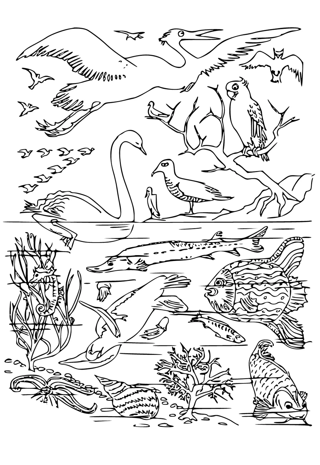 Dibujo e Imagen Creación Animales para Colorear y Imprimir Gratis para Adultos y Niños - Lystok.com Dibujo e Imagen Creación Animales para Colorear y Imprimir Gratis para Adultos y Niños - Lystok.com