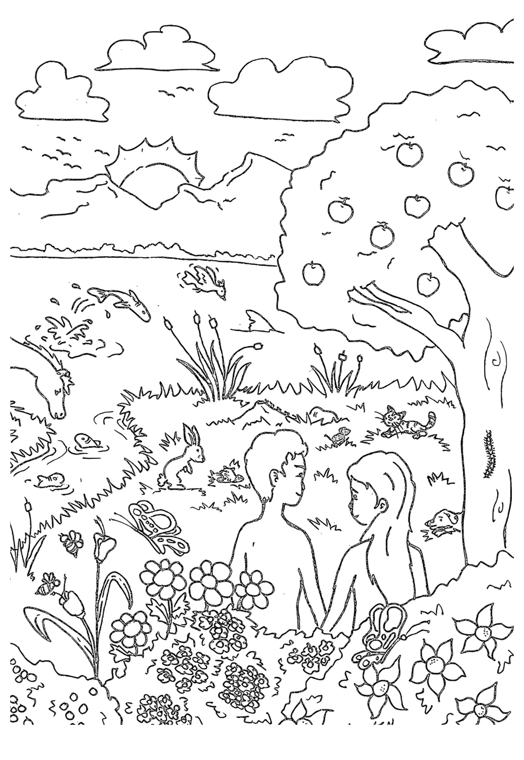 Dibujo e Imagen Creación Paraíso para Colorear y Imprimir Gratis para Adultos y Niños - Lystok.com Dibujo e Imagen Creación Paraíso para Colorear y Imprimir Gratis para Adultos y Niños - Lystok.com