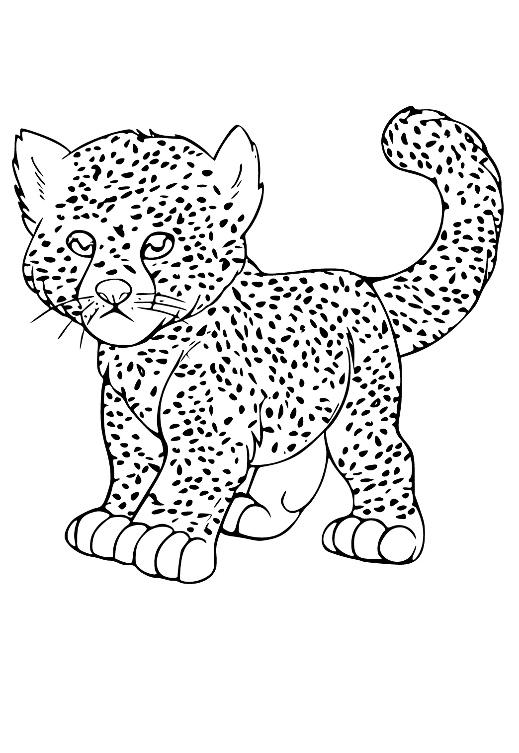 Dibujo e Imagen Guepardo Bebé para Colorear y Imprimir Gratis para Adultos  y Niños - Lystok.com