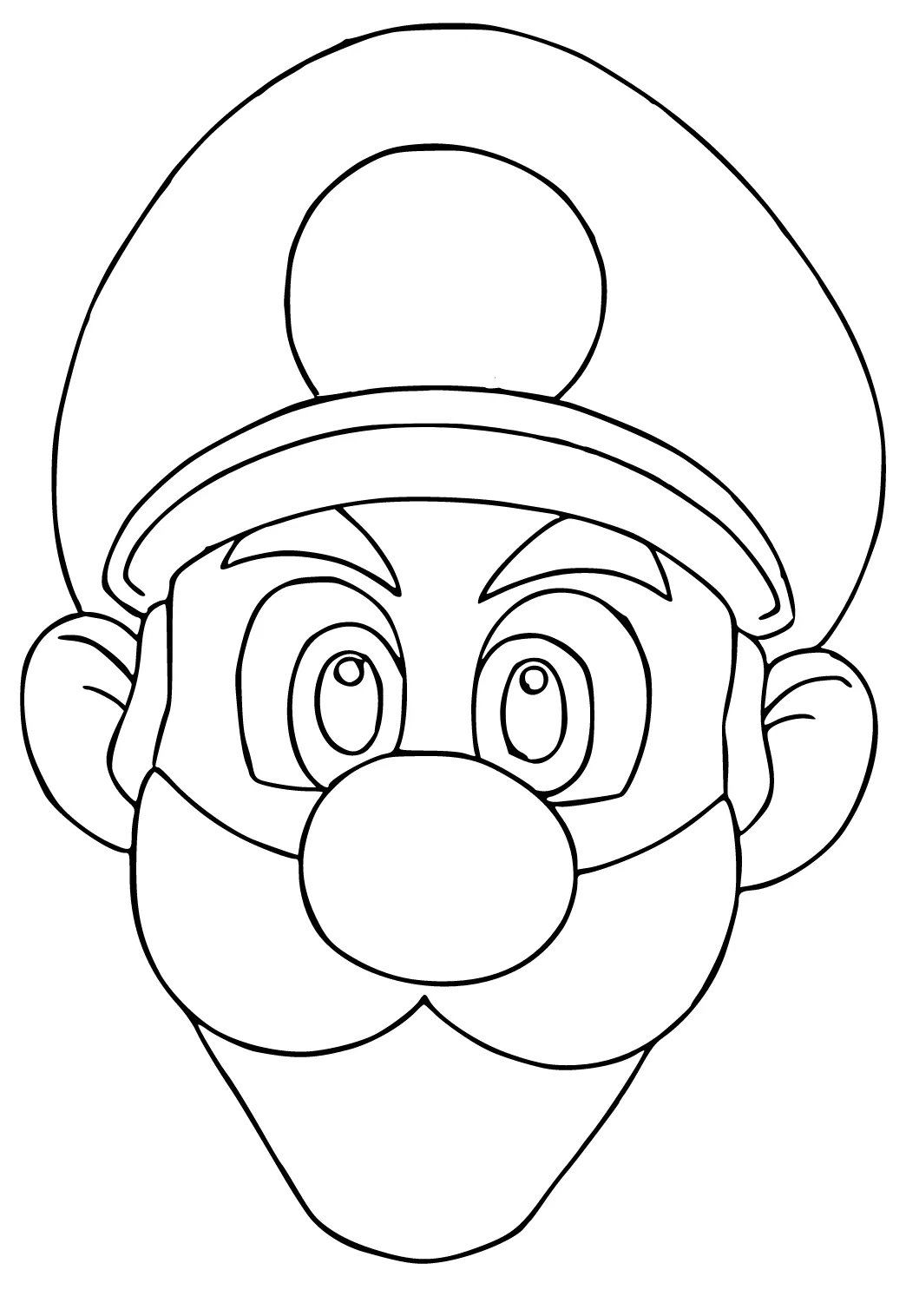 Dibujo e Imagen Luigi Cabeza para Colorear y Imprimir Gratis para Adultos y Niños - Lystok.com Dibujo e Imagen Luigi Cabeza para Colorear y Imprimir Gratis para Adultos y Niños - Lystok.com