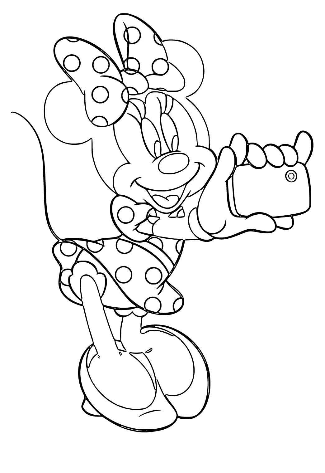 Dibujo e Imagen Minnie Mouse Autofoto para Colorear y Imprimir Gratis para Adultos y Niños - Lystok.com Dibujo e Imagen Minnie Mouse Autofoto para Colorear y Imprimir Gratis para Adultos y Niños - Lystok.com
