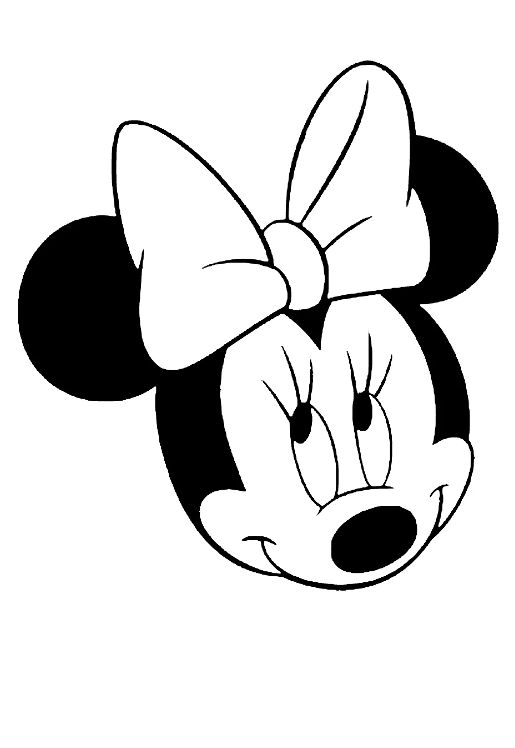 Dibujo e Imagen Minnie Mouse Cabeza para Colorear y Imprimir Gratis para Adultos y Niños - Lystok.com Dibujo e Imagen Minnie Mouse Cabeza para Colorear y Imprimir Gratis para Adultos y Niños - Lystok.com