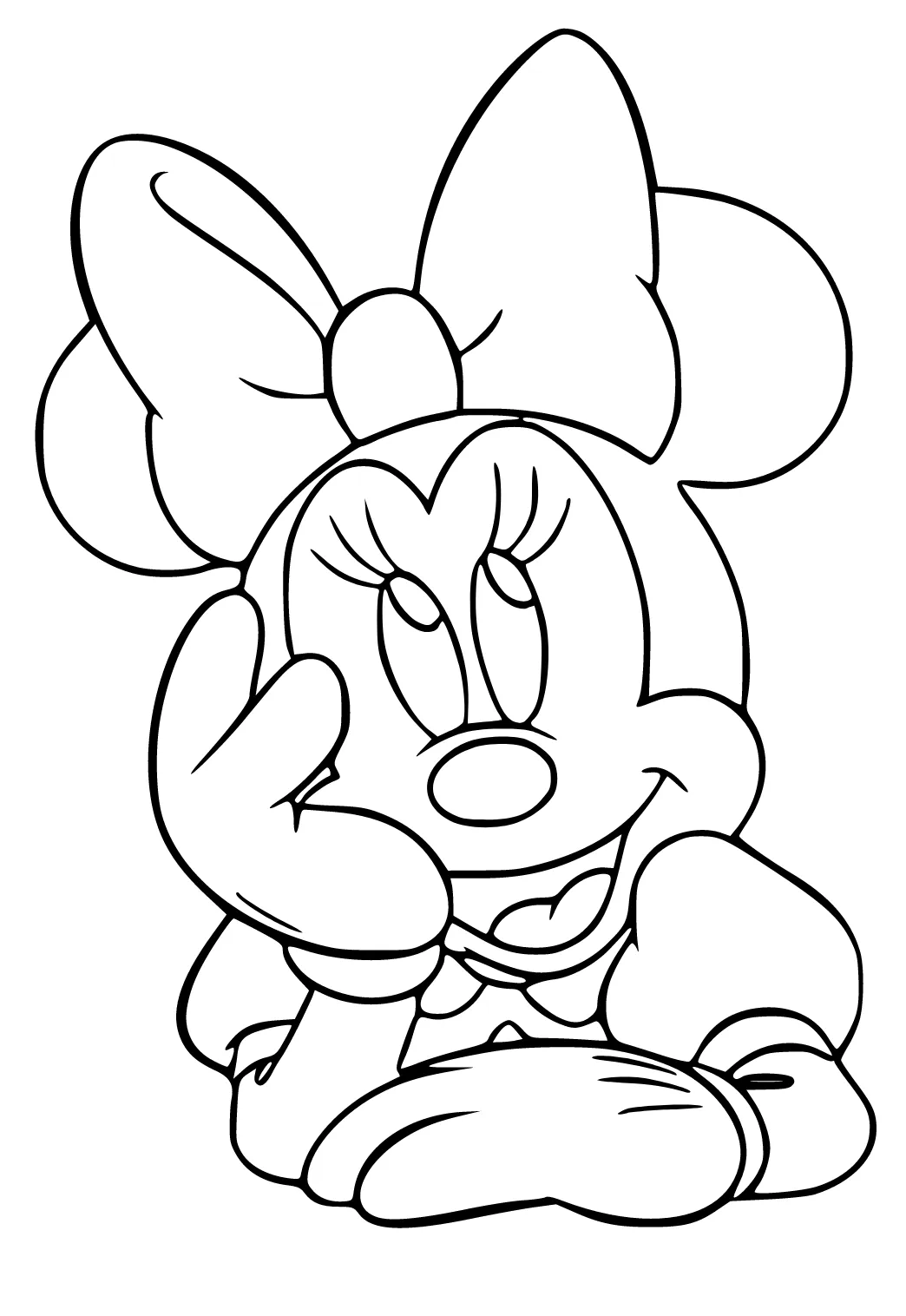 Dibujo e Imagen Minnie Mouse Fácil para Colorear y Imprimir Gratis para Adultos y Niños - Lystok.com Dibujo e Imagen Minnie Mouse Fácil para Colorear y Imprimir Gratis para Adultos y Niños - Lystok.com