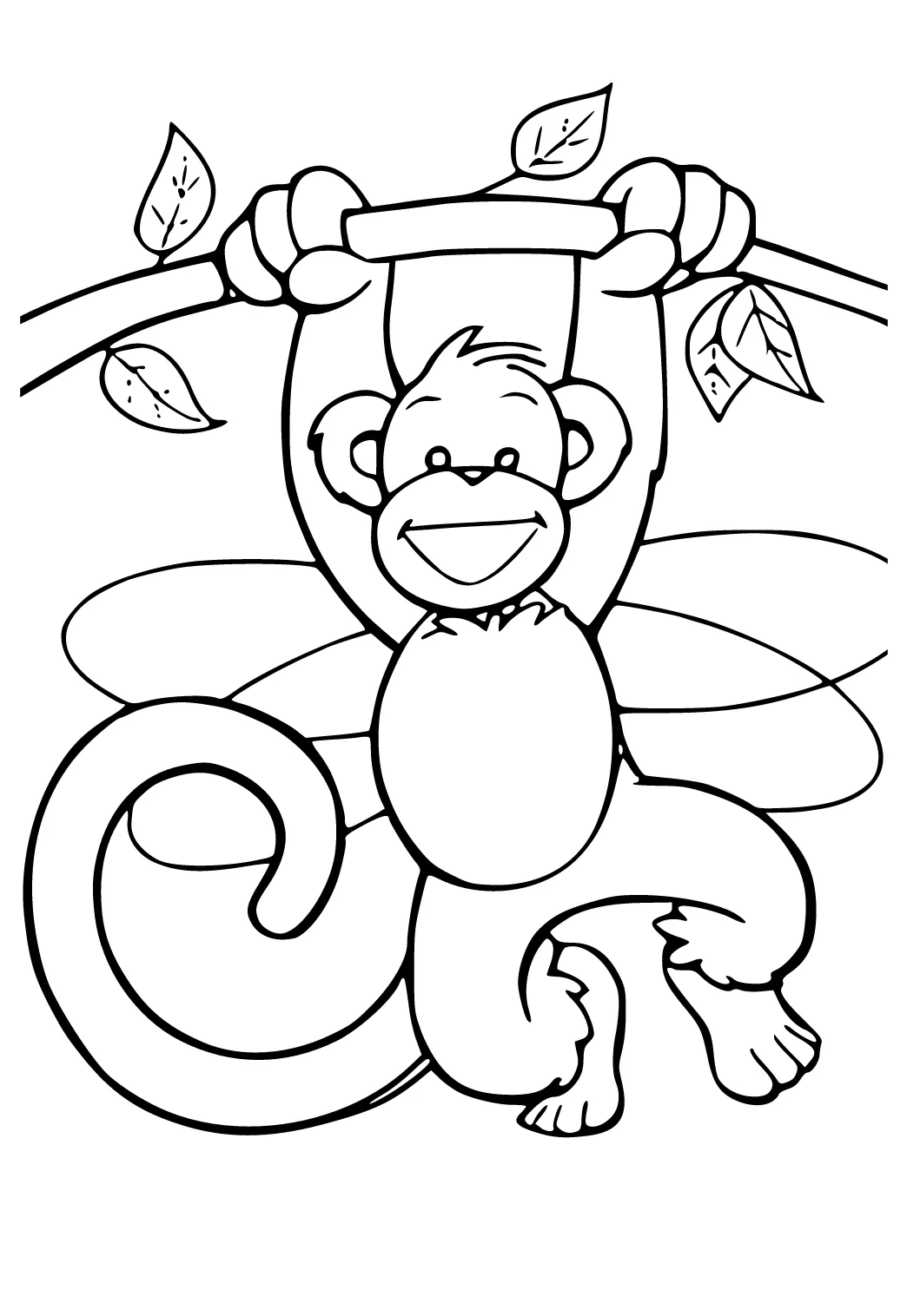 Dibujo e Imagen Mono Rama para Colorear y Imprimir Gratis para Adultos y Niños - Lystok.com Dibujo e Imagen Mono Rama para Colorear y Imprimir Gratis para Adultos y Niños - Lystok.com