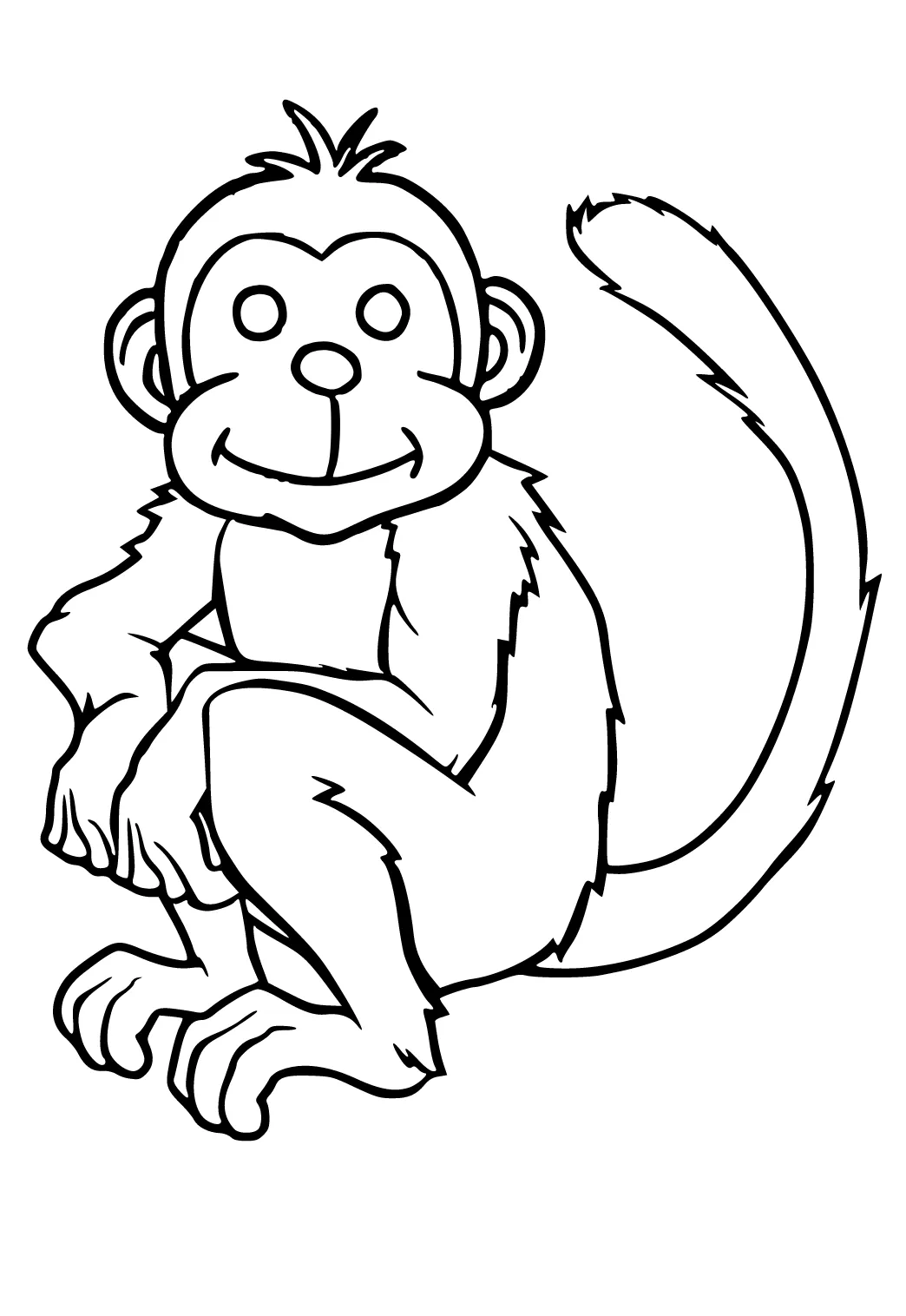 Dibujo e Imagen Mono Real para Colorear y Imprimir Gratis para Adultos y Niños - Lystok.com Dibujo e Imagen Mono Real para Colorear y Imprimir Gratis para Adultos y Niños - Lystok.com