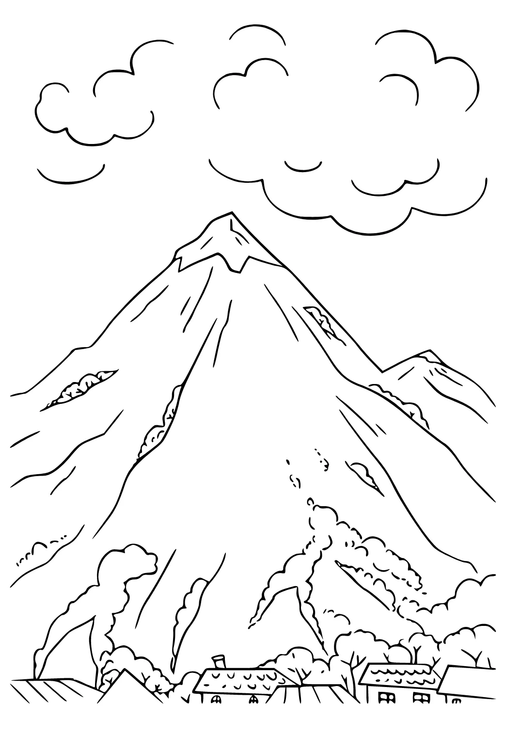 Dibujo e Imagen Montaña Tren para Colorear y Imprimir Gratis para Adultos y Niños - Lystok.com Dibujo e Imagen Montaña Tren para Colorear y Imprimir Gratis para Adultos y Niños - Lystok.com