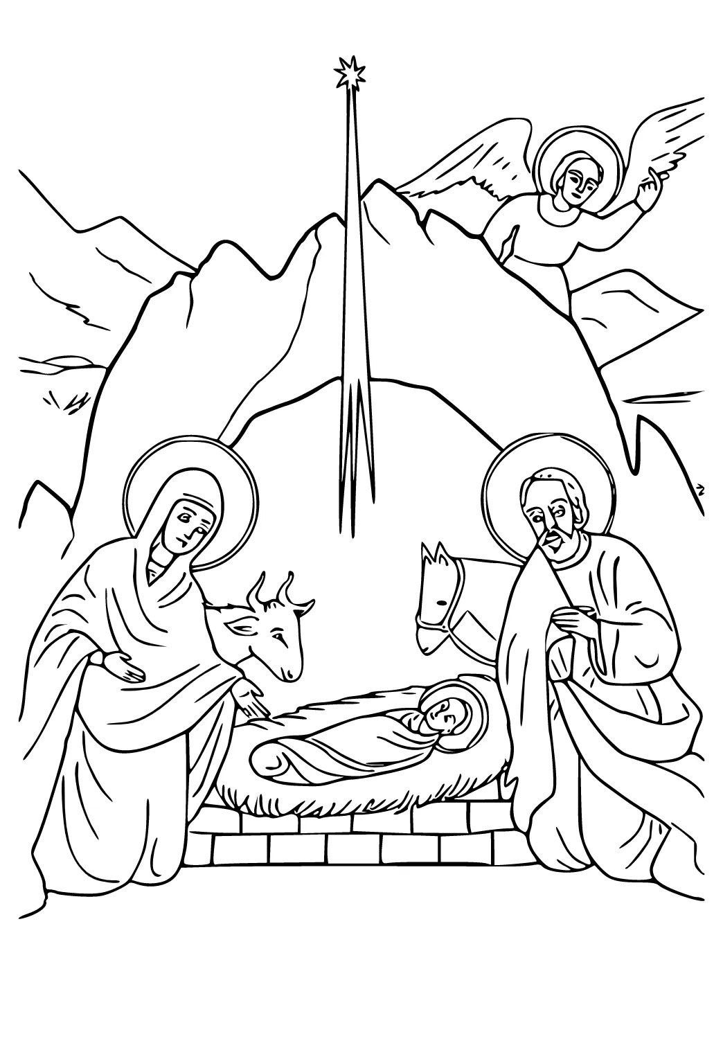 Dibujo e Imagen Natividad Santos para Colorear y Imprimir Gratis para Adultos, Niñas y Niños - Babeled.com Dibujo e Imagen Natividad Santos para Colorear y Imprimir Gratis para Adultos, Niñas y Niños - Babeled.com