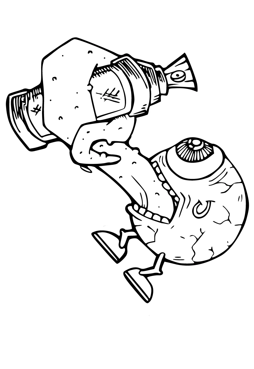Dibujo e Imagen Pintada Monstruo para Colorear y Imprimir Gratis para Adultos y Niños - Lystok.com Dibujo e Imagen Pintada Monstruo para Colorear y Imprimir Gratis para Adultos y Niños - Lystok.com