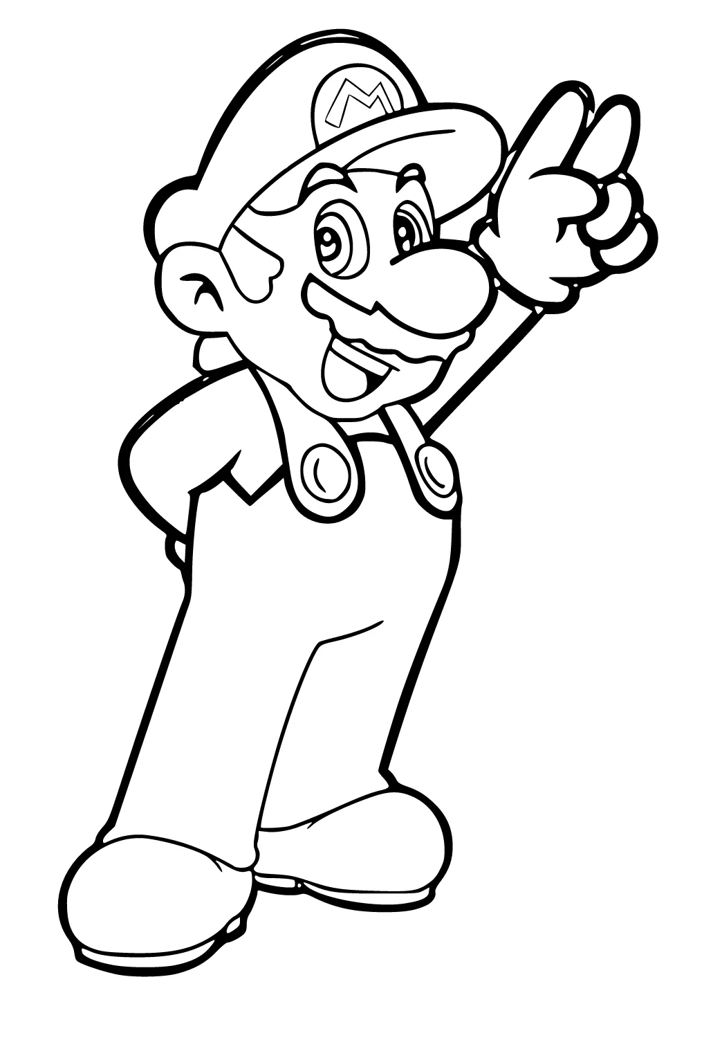 Dibujo e Imagen Super Mario Victoria para Colorear y Imprimir Gratis para Adultos y Niños - Lystok.com