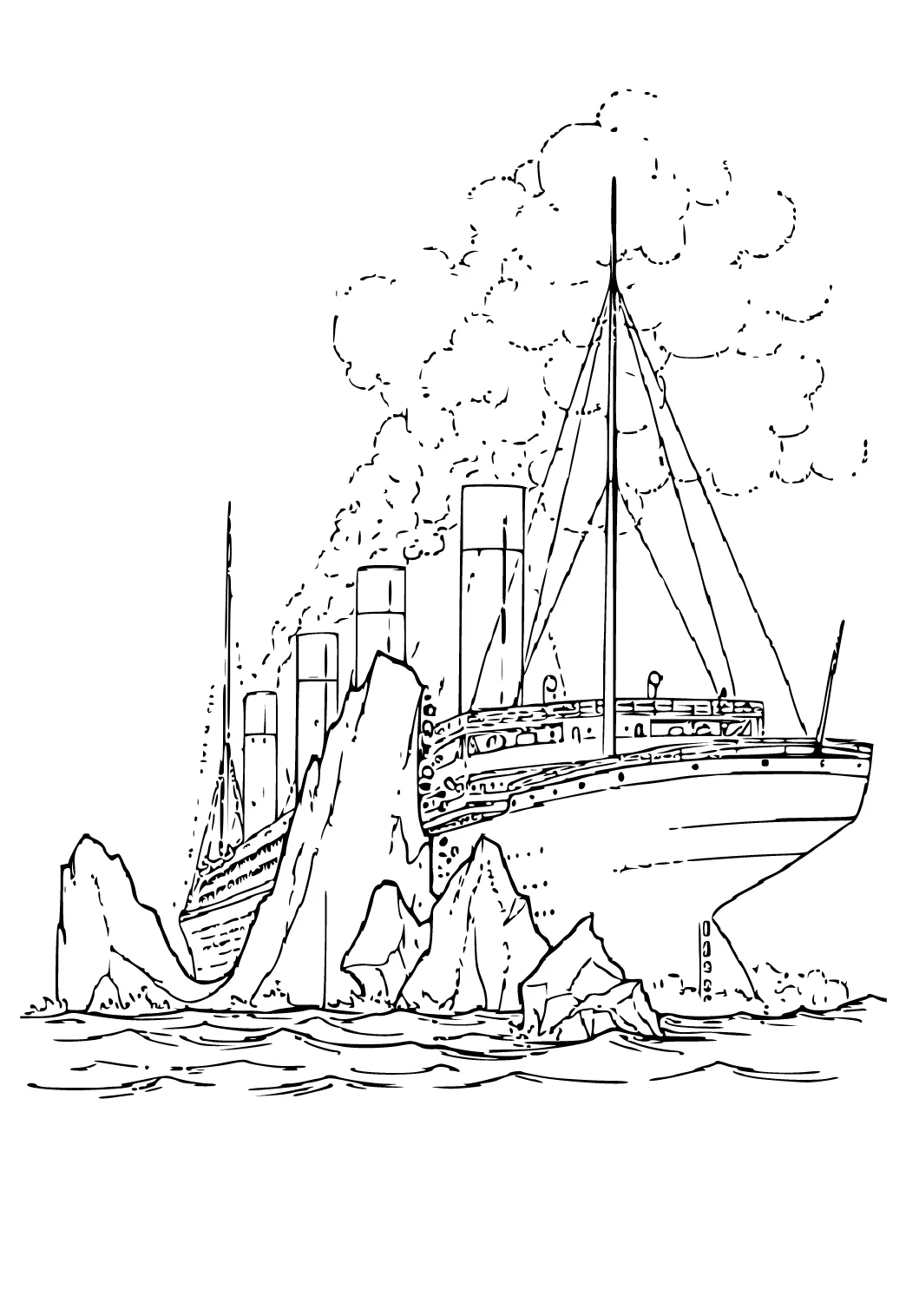 Dibujo e Imagen Titánico Iceberg para Colorear y Imprimir Gratis para Adultos y Niños - Lystok.com Dibujo e Imagen Titánico Iceberg para Colorear y Imprimir Gratis para Adultos y Niños - Lystok.com