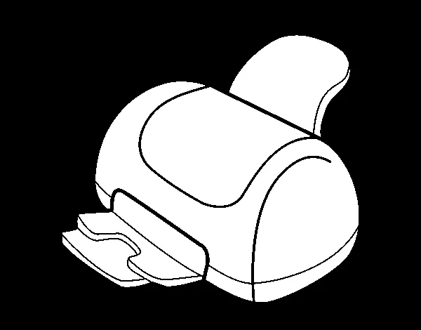 Dibujo de Impresora para Colorear - Dibujos.net Dibujo de Impresora para Colorear - Dibujos.net