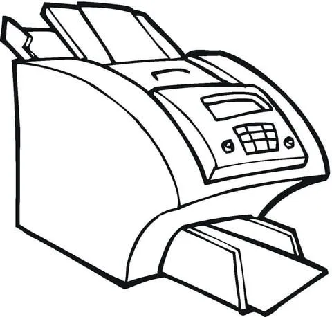 Dibujo de Impresora de oficina para colorear | Dibujos para ... Dibujo de Impresora de oficina para colorear | Dibujos para ...