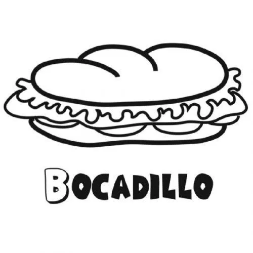 Dibujo para imprimir de bocadillo - Dibujos para colorear de ...