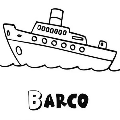 Dibujo para imprimir y colorear un barco