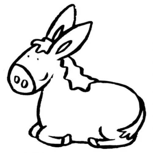 Dibujo para imprimir y colorear un burro - Dibujos para colorear ... Dibujo para imprimir y colorear un burro - Dibujos para colorear ...